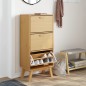 vidaXL Schuhschrank OLDEN Braun 55x35x120 cm Massivholz Kiefer