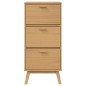 vidaXL Schuhschrank OLDEN Braun 55x35x120 cm Massivholz Kiefer