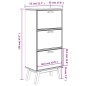 vidaXL Schuhschrank OLDEN Braun 55x35x120 cm Massivholz Kiefer