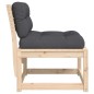vidaXL Gartensofa mit Kissen Massivholz Kiefer vidaXL Gartensofa mit Kissen Massivholz Kiefer