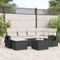 vidaXL 7-tlg. Garten-Sofagarnitur mit Kissen Schwarz Poly Rattan vidaXL 7-tlg. Garten-Sofagarnitur mit Kissen Schwarz Poly Rattan