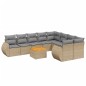 vidaXL 10-tlg. Garten-Sofagarnitur mit Kissen Beige Poly Rattan vidaXL 10-tlg. Garten-Sofagarnitur mit Kissen Beige Poly Rattan
