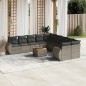vidaXL 11-tlg. Garten-Sofagarnitur mit Kissen Grau Poly Rattan vidaXL 11-tlg. Garten-Sofagarnitur mit Kissen Grau Poly Rattan