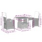 vidaXL 3-tlg. Garten-Essgruppe mit Kissen Schwarz Poly Rattan vidaXL 3-tlg. Garten-Essgruppe mit Kissen Schwarz Poly Rattan