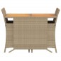 vidaXL 3-tlg. Bistro-Set mit Kissen Beige Poly Rattan vidaXL 3-tlg. Bistro-Set mit Kissen Beige Poly Rattan