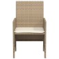 vidaXL 3-tlg. Bistro-Set mit Kissen Beige Poly Rattan vidaXL 3-tlg. Bistro-Set mit Kissen Beige Poly Rattan