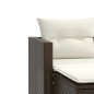 vidaXL Gartensofa 2-Sitzer mit Hockern Braun Poly Rattan vidaXL Gartensofa 2-Sitzer mit Hockern Braun Poly Rattan