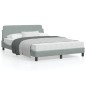 vidaXL Bettgestell ohne Matratze Hellgrau 140x190 cm Samt vidaXL Bettgestell ohne Matratze Hellgrau 140x190 cm Samt