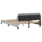 vidaXL Bettgestell ohne Matratze Hellgrau 140x190 cm Samt vidaXL Bettgestell ohne Matratze Hellgrau 140x190 cm Samt
