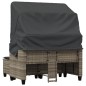 vidaXL Gartensofa 2-Sitzer mit Dach und Hockern Hellgrau Poly Rattan vidaXL Gartensofa 2-Sitzer mit Dach und Hockern Hellgrau Poly Rattan