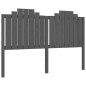 Massivholzbett mit Kopfteil Grau 160x200 cm Massivholzbett mit Kopfteil Grau 160x200 cm