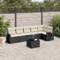 vidaXL 7-tlg. Garten-Sofagarnitur mit Kissen Schwarz Poly Rattan vidaXL 7-tlg. Garten-Sofagarnitur mit Kissen Schwarz Poly Rattan
