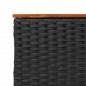 vidaXL 5tlg. Garten-Sofagarnitur mit Kissen Schwarz Poly Rattan Akazie vidaXL 5tlg. Garten-Sofagarnitur mit Kissen Schwarz Poly Rattan Akazie