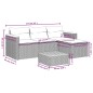 vidaXL 5tlg. Garten-Sofagarnitur mit Kissen Schwarz Poly Rattan Akazie vidaXL 5tlg. Garten-Sofagarnitur mit Kissen Schwarz Poly Rattan Akazie