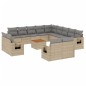 vidaXL 14-tlg. Garten-Sofagarnitur mit Kissen Beige Poly Rattan vidaXL 14-tlg. Garten-Sofagarnitur mit Kissen Beige Poly Rattan