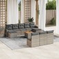 vidaXL 11-tlg. Garten-Sofagarnitur mit Kissen Grau Poly Rattan vidaXL 11-tlg. Garten-Sofagarnitur mit Kissen Grau Poly Rattan