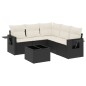 vidaXL 6-tlg. Garten-Sofagarnitur mit Kissen Schwarz Poly Rattan vidaXL 6-tlg. Garten-Sofagarnitur mit Kissen Schwarz Poly Rattan