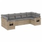 vidaXL 7-tlg. Garten-Sofagarnitur mit Kissen Beige Poly Rattan vidaXL 7-tlg. Garten-Sofagarnitur mit Kissen Beige Poly Rattan