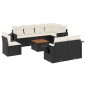 vidaXL 9-tlg. Garten-Sofagarnitur mit Kissen Schwarz Poly Rattan vidaXL 9-tlg. Garten-Sofagarnitur mit Kissen Schwarz Poly Rattan