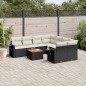 vidaXL 9-tlg. Garten-Sofagarnitur mit Kissen Schwarz Poly Rattan vidaXL 9-tlg. Garten-Sofagarnitur mit Kissen Schwarz Poly Rattan
