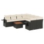 vidaXL 9-tlg. Garten-Sofagarnitur mit Kissen Schwarz Poly Rattan vidaXL 9-tlg. Garten-Sofagarnitur mit Kissen Schwarz Poly Rattan