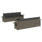 vidaXL 9-tlg. Garten-Sofagarnitur mit Kissen Grau Poly Rattan vidaXL 9-tlg. Garten-Sofagarnitur mit Kissen Grau Poly Rattan