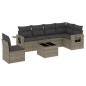 vidaXL 7-tlg. Garten-Sofagarnitur mit Kissen Grau Poly Rattan vidaXL 7-tlg. Garten-Sofagarnitur mit Kissen Grau Poly Rattan