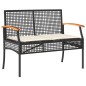 vidaXL 5-tlg. Garten-Essgruppe mit Kissen Schwarz Poly Rattan vidaXL 5-tlg. Garten-Essgruppe mit Kissen Schwarz Poly Rattan