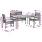 vidaXL 5-tlg. Garten-Essgruppe mit Kissen Schwarz Poly Rattan vidaXL 5-tlg. Garten-Essgruppe mit Kissen Schwarz Poly Rattan