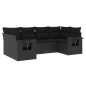 vidaXL 6-tlg. Garten-Sofagarnitur mit Kissen Schwarz Poly Rattan vidaXL 6-tlg. Garten-Sofagarnitur mit Kissen Schwarz Poly Rattan