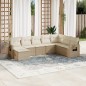 vidaXL 8-tlg. Garten-Sofagarnitur mit Kissen Beige Poly Rattan vidaXL 8-tlg. Garten-Sofagarnitur mit Kissen Beige Poly Rattan