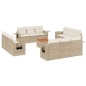 vidaXL 13-tlg. Garten-Sofagarnitur mit Kissen Beige Poly Rattan vidaXL 13-tlg. Garten-Sofagarnitur mit Kissen Beige Poly Rattan