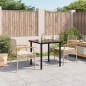 vidaXL 3-tlg. Garten-Essgruppe mit Kissen Beige Poly Rattan vidaXL 3-tlg. Garten-Essgruppe mit Kissen Beige Poly Rattan