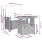 vidaXL 2-tlg. Garten-Essgruppe mit Kissen Grau Poly Rattan vidaXL 2-tlg. Garten-Essgruppe mit Kissen Grau Poly Rattan