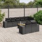 vidaXL 9-tlg. Garten-Sofagarnitur mit Kissen Schwarz Poly Rattan vidaXL 9-tlg. Garten-Sofagarnitur mit Kissen Schwarz Poly Rattan