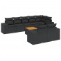 vidaXL 9-tlg. Garten-Sofagarnitur mit Kissen Schwarz Poly Rattan vidaXL 9-tlg. Garten-Sofagarnitur mit Kissen Schwarz Poly Rattan