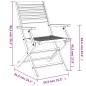 vidaXL Gartenstühle 4 Stk. Klappbar 54,5x61,5x86,5cm Massivholz Akazie vidaXL Gartenstühle 4 Stk. Klappbar 54,5x61,5x86,5cm Massivholz Akazie