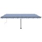 vidaXL Standmarkise Automatisch 500x300 cm Blau & Weiß vidaXL Standmarkise Automatisch 500x300 cm Blau & Weiß