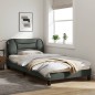 vidaXL Bettgestell mit LED Dunkelgrau 100x200 cm Stoff vidaXL Bettgestell mit LED Dunkelgrau 100x200 cm Stoff