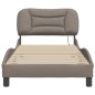 vidaXL Bettgestell mit LED Taupe 90x190 cm Stoff vidaXL Bettgestell mit LED Taupe 90x190 cm Stoff