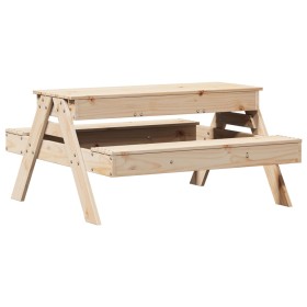 vidaXL Picknicktisch mit Sandkasten für Kinder Massivholz Kiefer