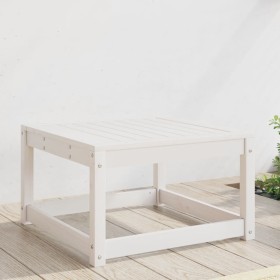 vidaXL Gartenhocker Weiß Massivholz Kiefer
