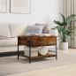 vidaXL Couchtisch Räuchereiche 70x50x50 cm Holzwerkstoff und Metall vidaXL Couchtisch Räuchereiche 70x50x50 cm Holzwerkstoff und Metall