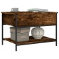 vidaXL Couchtisch Räuchereiche 70x50x50 cm Holzwerkstoff und Metall vidaXL Couchtisch Räuchereiche 70x50x50 cm Holzwerkstoff und Metall