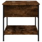 vidaXL Couchtisch Räuchereiche 70x50x50 cm Holzwerkstoff und Metall vidaXL Couchtisch Räuchereiche 70x50x50 cm Holzwerkstoff und Metall