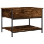 vidaXL Couchtisch Räuchereiche 70x50x50 cm Holzwerkstoff und Metall vidaXL Couchtisch Räuchereiche 70x50x50 cm Holzwerkstoff und Metall