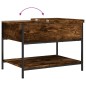 vidaXL Couchtisch Räuchereiche 70x50x50 cm Holzwerkstoff und Metall vidaXL Couchtisch Räuchereiche 70x50x50 cm Holzwerkstoff und Metall