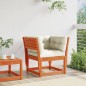 vidaXL Gartensofa mit Armlehnen und Kissen Braun Massivholz Kiefer vidaXL Gartensofa mit Armlehnen und Kissen Braun Massivholz Kiefer