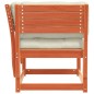 vidaXL Gartensofa mit Armlehnen und Kissen Braun Massivholz Kiefer vidaXL Gartensofa mit Armlehnen und Kissen Braun Massivholz Kiefer