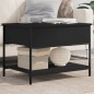 vidaXL Couchtisch Schwarz 70x50x50 cm Holzwerkstoff und Metall vidaXL Couchtisch Schwarz 70x50x50 cm Holzwerkstoff und Metall